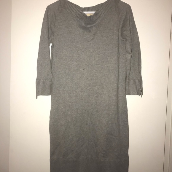 Michael Kors grey long sleeve midi dress - Picture 2 of 6